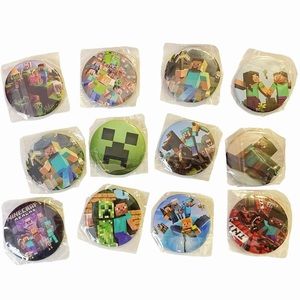 Minecraft Pins Buttons Video Game Party Favors